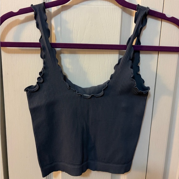 Nikibiki Darker Blueish Ribbed Tank Top - Picture 1 of 2